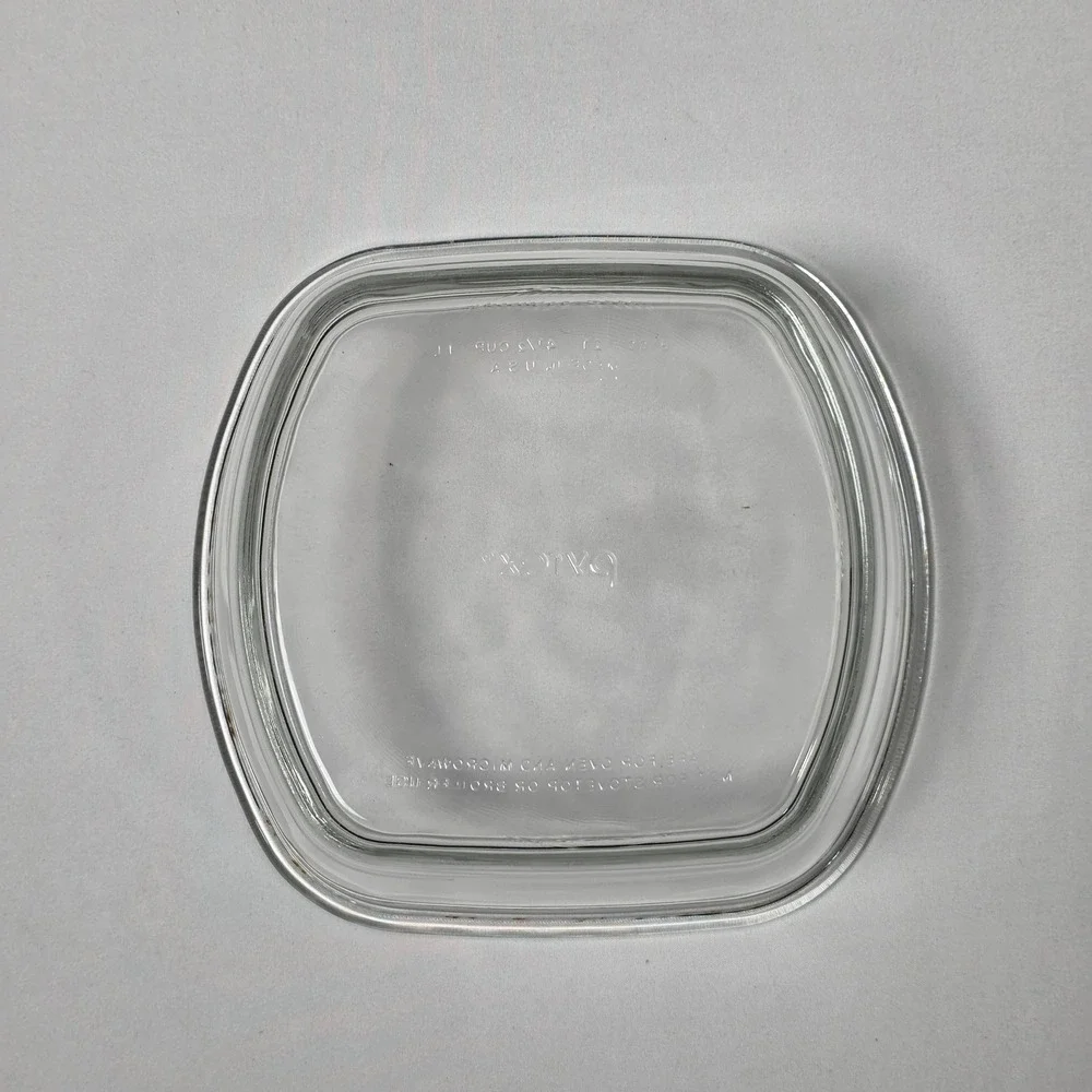 Pyrex Casserole Dish Unisex 4.5 Cup Clear 8100 Square Glass Oven Microwave Safe
